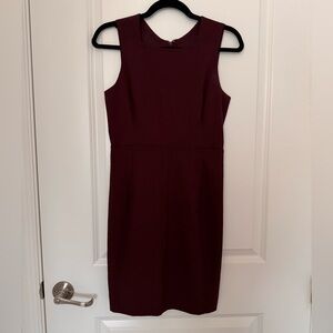 Theyskens' Theory Burgandy Sleeveless Dress